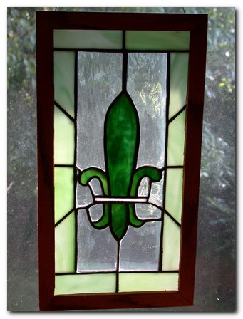 Fleur de lis Stained Glass Window